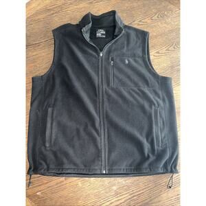 Polo Ralph Lauren Men's Navy Blue Knit Zip Front Jacket Vest Performance XXL